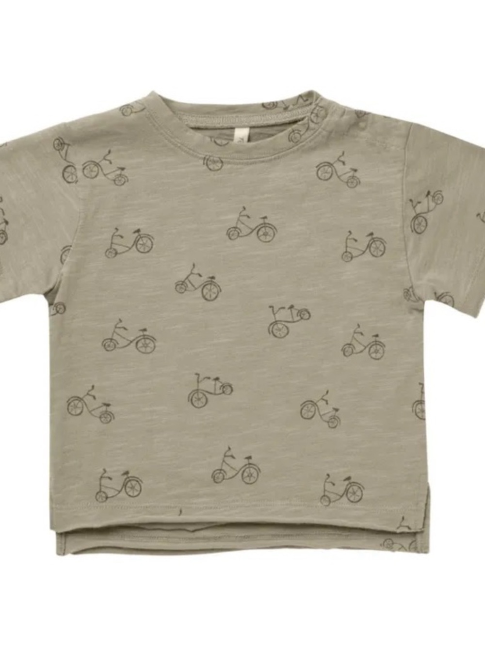 Rylee + Cru Baby Boy Bikes Raw Edge T-Shirt | Sage - 6-12 Months